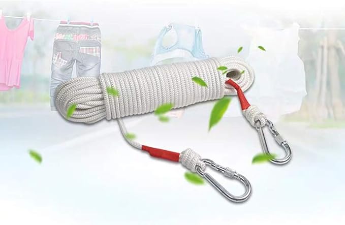 Portable Travel Clothesline - 32-ft Adjustable Clothes Drying Rope for Indoor Outdoor Laundry, Perfect Windproof Hanger for Camping, Travel & Home Use