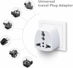 Universal Travel Plug Adapter Kit with Case – International Plug Adapter Set for Worldwide Travel – Multi Country Power Plug Kit for Europe, UK, US, Australia, Asia