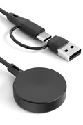 2 in 1 USB C/A Charger Compatible with Samsung Galaxy Watch 8/8 Classic /7/6/6 Classic/5 Pro/5/4/3/FE/Ultra 2025/2024/Active 1/2 Magnetic Fast Charging Cable for Samaung Galaxy Watch