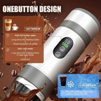 Portable Coffee Maker KF-JN-03 with Digital Display & 20 BAR Pressure – Hot & Cold Brew, Compatible with Coffee Grounds and Capsules, Compact Single-Serve Design with Transparent Cup & 60ml Tank