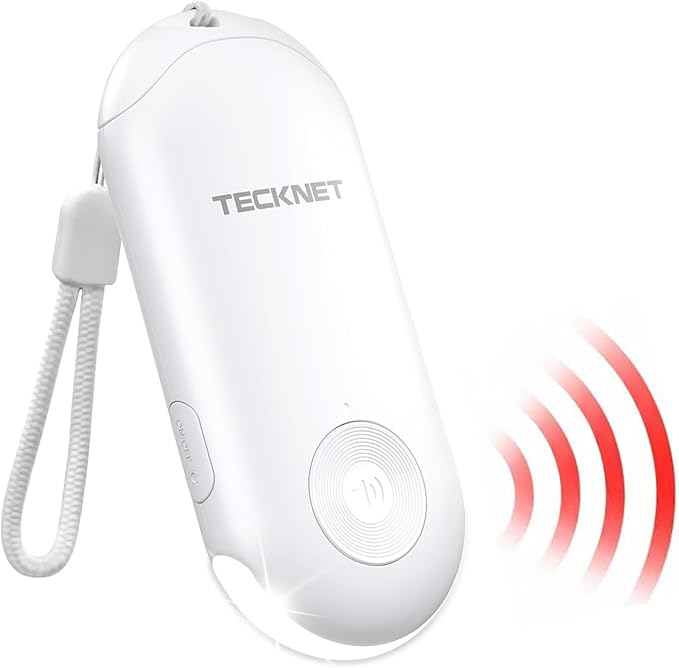 TECKNET Personal Safety Alarm, Rechargeable Personal Alarms for Women, 130dB Extra Loud Siren & Strobe Light Travel Safe Self Defense Alarm, Gift for Women, College Girls, Teenagers, Seniors(White)