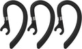 New bee Ear Hooks Replacement Ear Hook Clips- Snap-in Headset Spare Clamp Hook (Black, 3 Pack+Silicon)