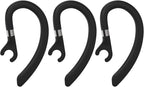 New bee Ear Hooks Replacement Ear Hook Clips- Snap-in Headset Spare Clamp Hook (Black, 3 Pack+Silicon)