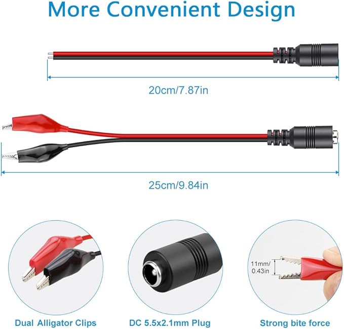 SHNITPWR Variable Universal Power Supply Adjustable DC 4V-24V 144W 6A AC/DC Adapter 100-240V AC to DC Converter with 16 Tips,Alligator Clips,DC Pigtail Power Cable, for LED Strip,CCTV,Camera,Radio
