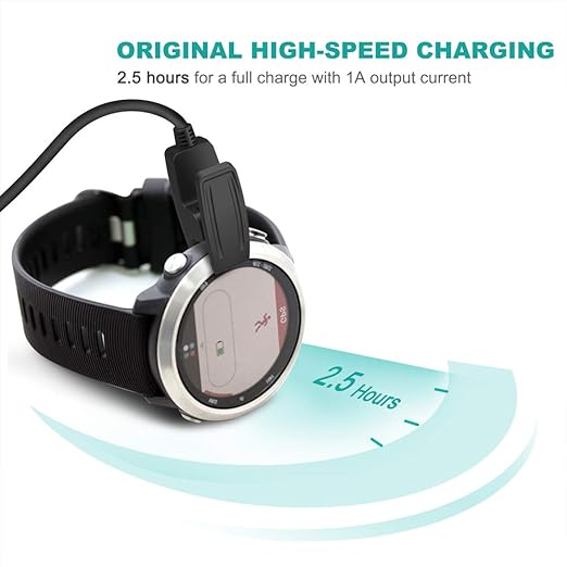 TUSITA Charger Compatible with Garmin Forerunner 35 35J 230 235 630 645 Music 735XT, Approach G10 S20, Vivomove HR, ForeAthlete 35J, Lily - USB Charging Cable 100cm - GPS Smartwatch Accessories