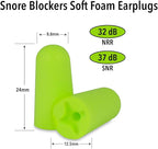 Mack’s Snore Blockers Soft Foam Earplugs, 50 Pair – 32 dB High NRR, 37 dB SNR – Comfortable Ear Plugs for Sleeping, Snoring, Loud Noise and Travel