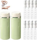 4 in 1 Travel Dispenser, 4 Pack 30ML Travel Bottles for Toiletries, Leak Proof Travel Size Containers, Portable Containers for Shampoo Lotion Conditioner Cream (Green*2)