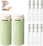 4 in 1 Travel Dispenser, 4 Pack 30ML Travel Bottles for Toiletries, Leak Proof Travel Size Containers, Portable Containers for Shampoo Lotion Conditioner Cream (Green*2)