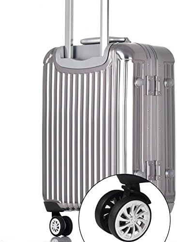 Dilwe Replacement Luggage Wheels, 2 Pcs Suitcase Wheels Swivel Luggage Mute Wheel with Screw for Repair Replacement