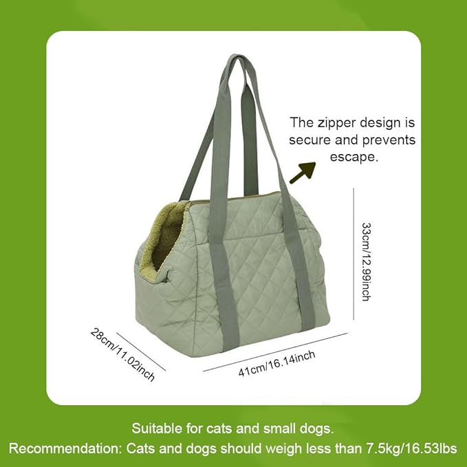 2-in-1 Convertible Pet Carrier & Dog Bed, Soft-Sided Portable Travel Tote with Safety Tether, Expandable Cat Carrier for Small Dogs & Cats, Soft Plush Inner Lining, Ideal for Car Travel, Shopping