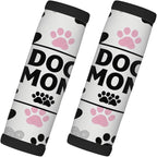 2 Pack Luggage Handle Wrap with Travel Tags - Non-Slip Protective Cover Soft Handle Grips Covers for Suitcase(Dogs Mom)