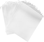 QWORK Drawstring Dust Covers, 12 Pcs Breathable Non-woven Fabric Large Cloth Storage Pouch String Bag for Handbags Purses Shoes