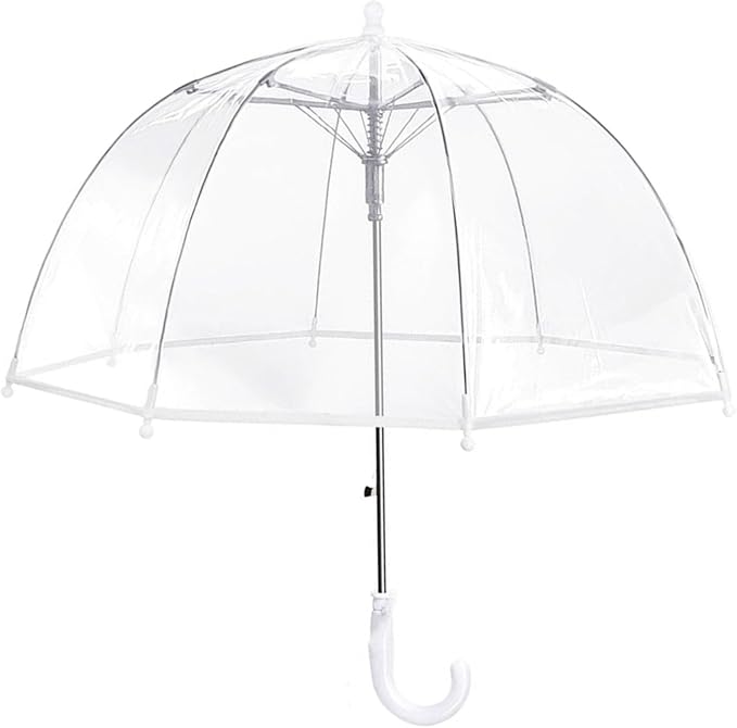 Clear Bubble Umbrella | Transparent Dome | Lightweight Cute Design | Auto Open | Rain & Windproof for Travel Outdoor