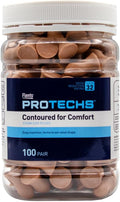 Flents Protechs Foam Ear Plugs, Contoured for Comfort, Ideal for Work with Loud Noise, Heavy Machinery, Construction, Studying & Traveling, NRR 32, Beige, Easy to Use, 100 Pair