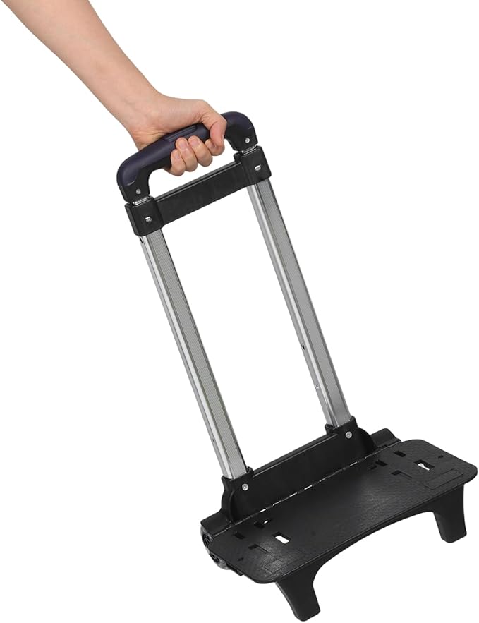 ULTECHNOVO Backpack Trolley Frame with Blue Lightweight Six Wheels, Telescopic Schoolbag Carrier, Utility Rolling Cart for Outdoor and School Use