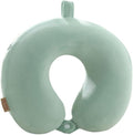 GDEOUP Travel Pillow - Memory Foam Neck Pillow Support Pillow,Luxury Compact & Lightweight Quick Pack for Camping,Sleeping Rest Cushion (Green)