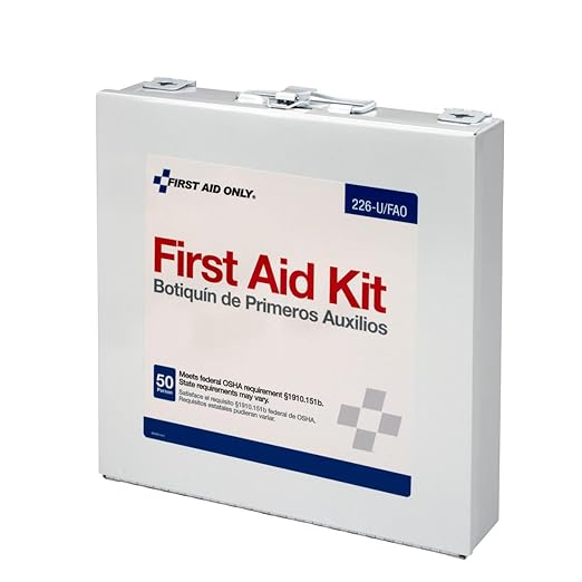 First Aid Only 226-U OSHA Compliant First Aid Kit, 50-Person Emergency First Aid Kit for Business, Home, Car, and Worksites with Color-Coded Unitized Boxes of First Aid Supplies, 191 Pieces