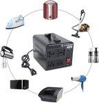 Cantonape Voltage Transformer Converter 1000 Watt Step Up/Down Convert from 110-120 Volt to 220-240 Volt and from 220-240 Volt to 110-120 Volt with 2 US Outlets, 2 Universal Outlets