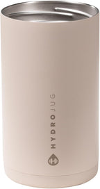 HydroJug Standard Can Cooler - 2-in-1 Insulated Can Cooler Cup - Stainless Steel Can Holder with Non-Slip Rubber Base - Screw-Top Lid - Dishwasher Safe - 16oz, Dune