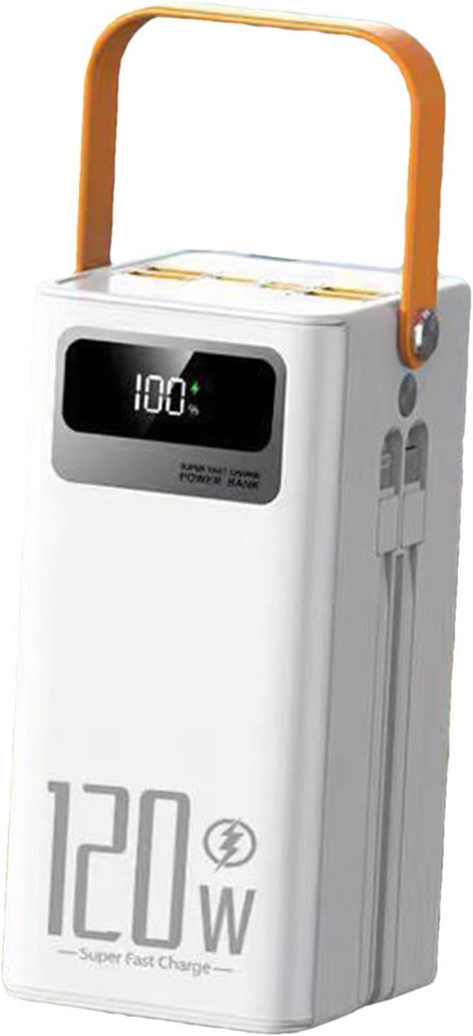 High-Capacity Solar Battery Banks, 120W External Power Packs, 50000mAh Survival Gear, Built-in Cable Chargers, Multi-Output Portable Stations