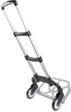 Ultimaxx Professional Heavy-Duty 150 Pound (lb) Capacity Aluminum Folding Hand Truck/Luggage Cart (Black/Silver) with Adjustable Handle, Folding Away Wheels, and Bungee Cord