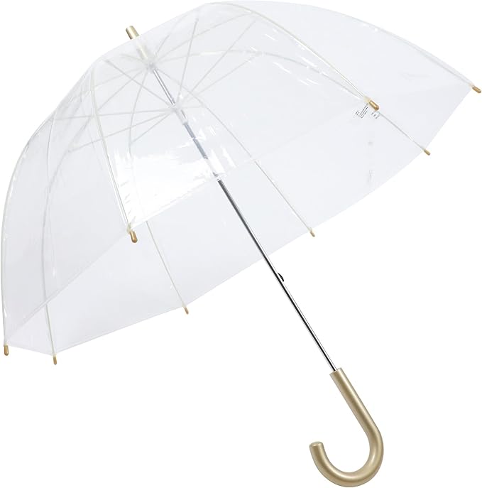 Capelli New York Adult Umbrella, Clear Umbrella for Rainy Days, Travel Essentials, Must-Have College Dorm Essentials