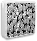 Glamsockets Decorative Wall Mount Surge Protector with 3 Outlets, Dual USB Charging Ports and Phone Holder - USB Charging Center/Multi Function Wall Tap (Abstract Vines)