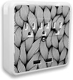 Glamsockets Decorative Wall Mount Surge Protector with 3 Outlets, Dual USB Charging Ports and Phone Holder - USB Charging Center/Multi Function Wall Tap (Abstract Vines)