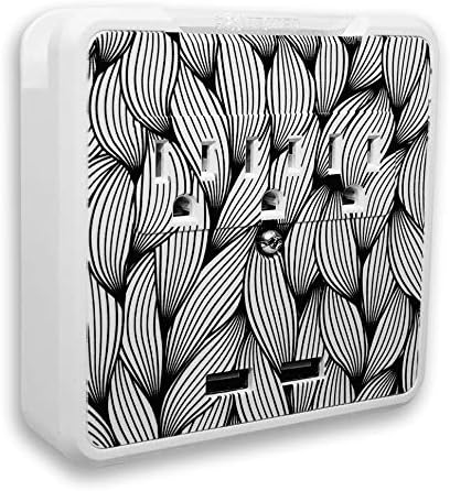 Glamsockets Decorative Wall Mount Surge Protector with 3 Outlets, Dual USB Charging Ports and Phone Holder - USB Charging Center/Multi Function Wall Tap (Abstract Vines)