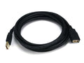 Monoprice USB Type-A to USB Type-A Female 2.0 Extension Cable - 10 Feet - Black (3 Pack) 28/24AWG, Gold Plated Connectors