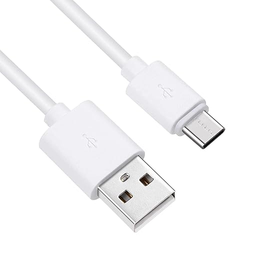 Smays USB to USB C Cable 6ft 5-Pack, Type C Phone Charger Cord Bulk, White
