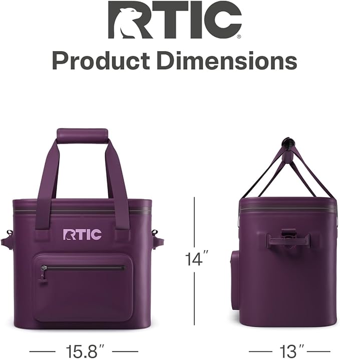 RTIC Ultra-Tough Soft Cooler Pro, Insulated, Waterproof, Leak Proof, Portable Floating Bag for Beverage, Drink, Lunch, Outdoor, Beach, Car, Camping, Picnic, Fishing, Boat