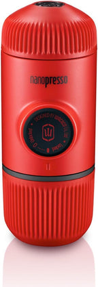 WACACO Nanopresso Portable Espresso Maker, Upgrade Version of Minipresso, 18 Bar Pressure, Red Patrol Edition, Small Travel Coffee Maker, Manually Operated, Compatible with Ground Coffee