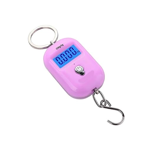 Luggage Weight Scale, 8pcs 25kg/5g Portable Hanging Scale Mini LCD Digital Scale for Fishing Luggage Travel Weighting Electronic Scale,for Travel(Purple)