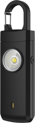 Rechargeable Personal Alarms for Women - Christmas Birthday Gifts for Women, Stocking Stuffers for Teen Girl, Daughter, Safety Keychain Flashlight, Siren Alarm, Travel College Essentials (Black)