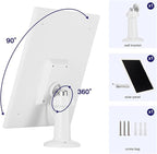 Solar Panel Charger for Ring Camera, Compatible with Ri ng Stick Up Cam, Stick Up Cam Pro, Ring Spotlight Cam Plus/Pro, 6W5V 13ft Charging Cable (White-1Pack)