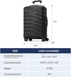 Travelpro Maxlite Air V2 Hardside Expandable Carry on Luggage, 8 Spinner Wheels, Lightweight Hard Shell Suitcase, TSA lock, Pink, Carry On 20-Inch