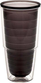 Tervis Clear & Colorful Tabletop Made in USA Double Walled Insulated Tumbler Travel Cup Keeps Drinks Cold & Hot, 24oz, Quartz