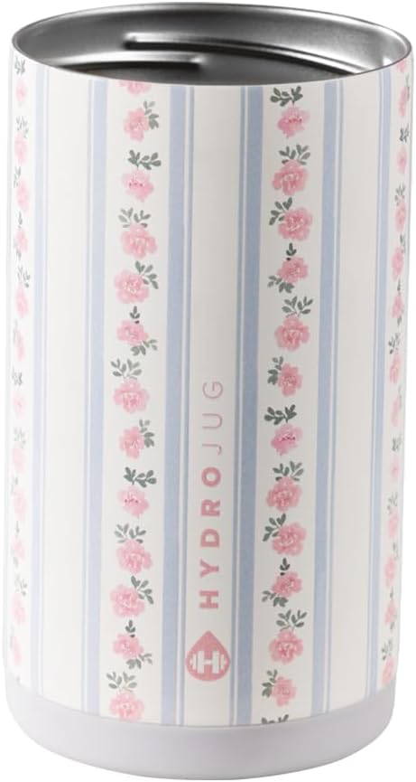 HydroJug Standard Can Cooler - 2-in-1 Insulated Can Cooler Cup - Stainless Steel Can Holder with Non-Slip Rubber Base - Screw-Top Lid - Dishwasher Safe - 16oz, Primrose