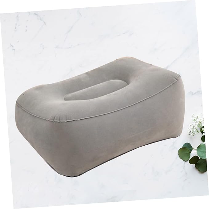 STOBOK Inflatable Footrest Adjustable Footrest Pillow Airplane Footrest Pillow Car Mats for Office Foot Rest Inflatable Footstool Outdoor Inflatable Foot Rest Wedge Shape Travel Pedal