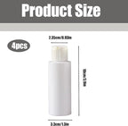 4 Pack 2oz Travel Size Bottles, Refillable Plastic Squeeze Containers with Flip Top Caps, Small Empty Toiletry Dispensers for Shampoo, Lotion, Conditioner