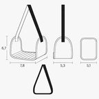 Airplane Footrest Hammock for Travel – Memory Foam Leg Rest for Plane & Office, Adjustable Height, Compact & Portable, Travel Essentials for Long Flights & Comfort Relief