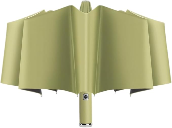 Maizoon Folding Umbrella with Led Flashlight 10 Ribs Fiberglass Frame Auto Open Close Waterproof UV Resistant Rotation Handle