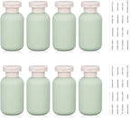 3.4 oz Plastic Small Travel Shampoo Bottles, Refillable Flip Cap Squeeze Bottles for Toiletries, Leakage-proof Travel Shampoo and Conditioner Container (8 pack)