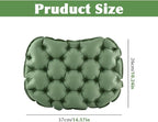 Inflatable Seat Cushion, Portable & Lightweight Airplane Seat Cushion, Camping Accessories Chair Pad Travel Stadium Cushions for Wheelchair,Driving,Office Work(Color:Green)