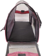 ZaneSun Cat Carrier,Soft-Sided Pet Travel Carrier for Cats,Dogs Puppy Comfort Portable Foldable Pet Bag Airline Approved (LightPink)