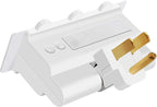 3 Outlet Wall Adapter, VSEER ETL Listed 3-Prong Grounded 180 Degree Swivel Indoor AC Mini Plug Wall Outlet Extender Tap White (1 Pack)
