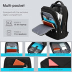 DUSLANG 15.6 Inch Laptop Backpack for Travel Water Resistant College Backpack for Men Women Laptop Bag with USB Charging Port Business Backpack,Black