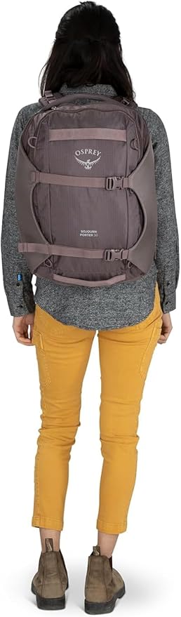 Osprey Sojourn Porter 30L Travel Backpack - Carry-On Compliant Luggage with StraightJacket Compression and Padded Laptop Sleeve - Durable Pack for International or Urban Travel, Brindle Brown