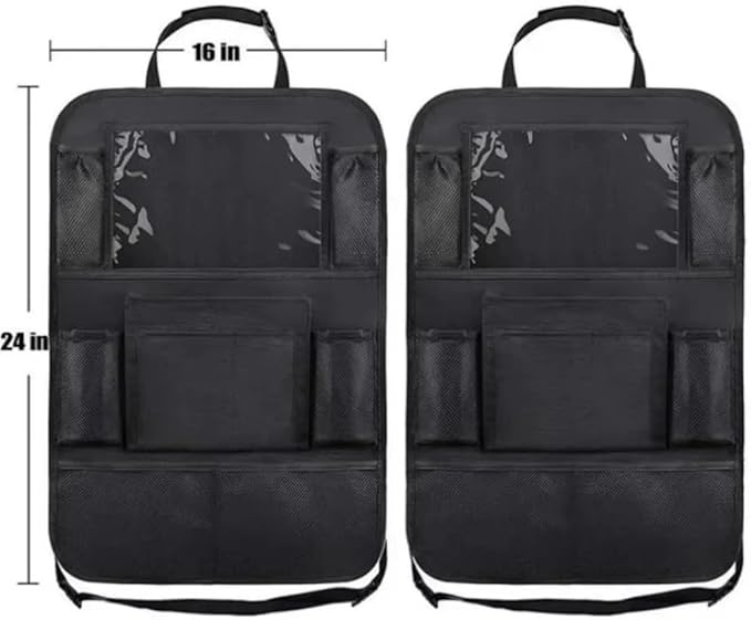 Helteko Car Seat Organizer, Ultra Version Kids Backseat Car Organizers and Storage, Waterproof Back Seat Protector Kick Mats with Tablet Holder 12 in, Car Accessories Interior and Travel Essentials.
